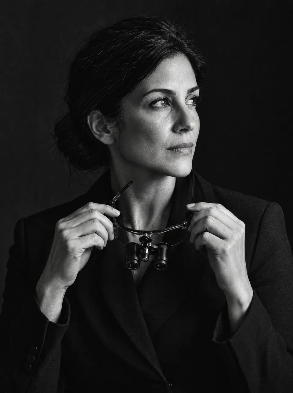 Dr. Giulia Serra holding loupes