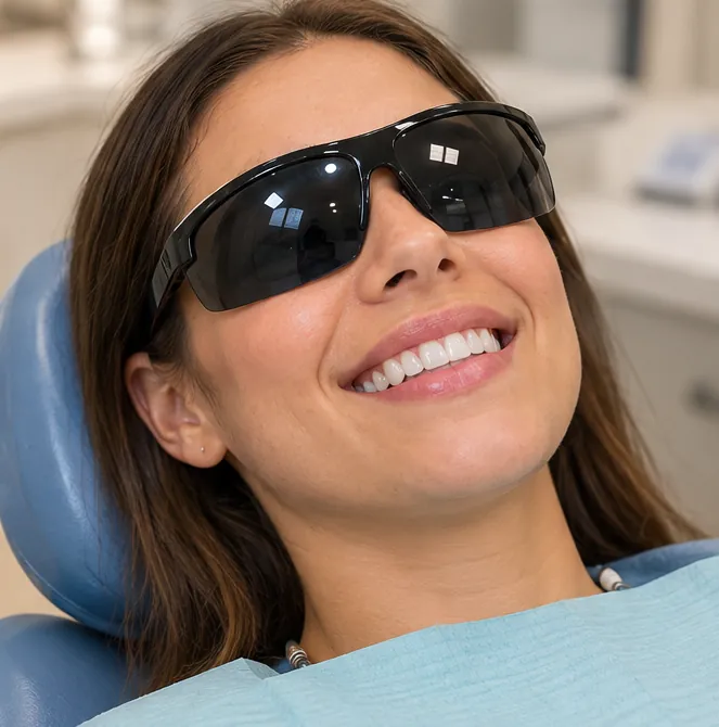 A relaxed patient in the chair